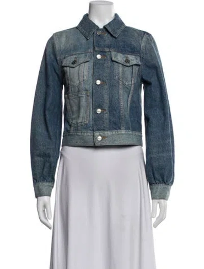 Pre-owned Ganni Denim Jacket In Blue