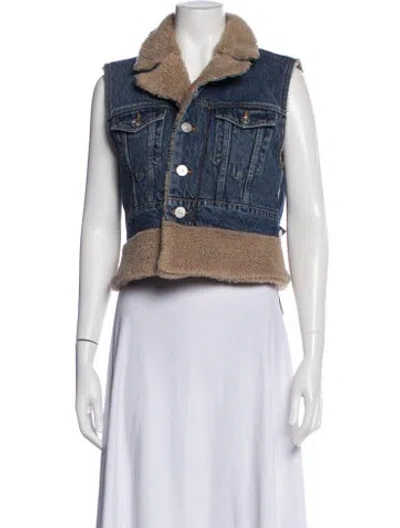 Pre-owned Ganni Denim Jacket In Blue