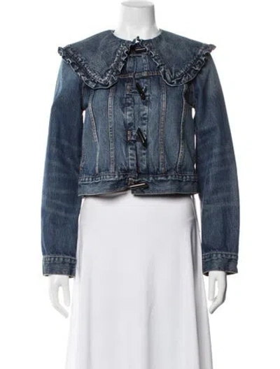 Pre-owned Ganni Denim Jacket In Blue