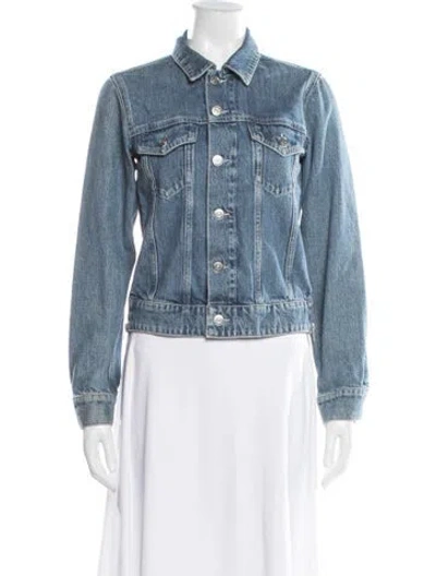 Pre-owned Ganni Denim Jacket In Blue