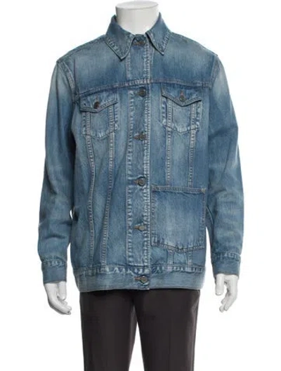 Pre-owned Ganni Denim Jacket In Blue
