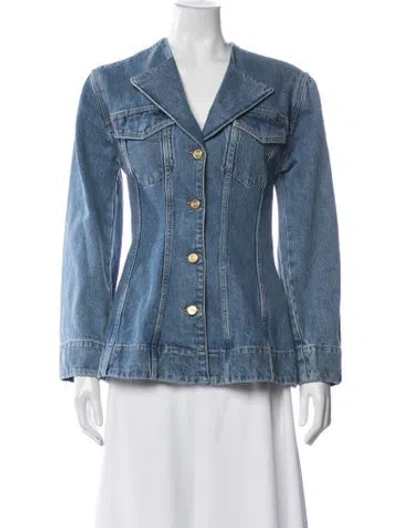 Pre-owned Ganni Denim Jacket In Blue