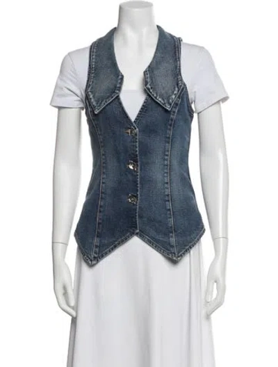 Pre-owned Ganni Denim Jacket In Blue
