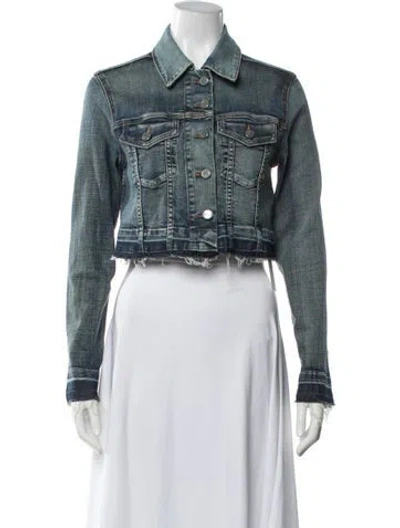Pre-owned Ganni Denim Jacket In Blue
