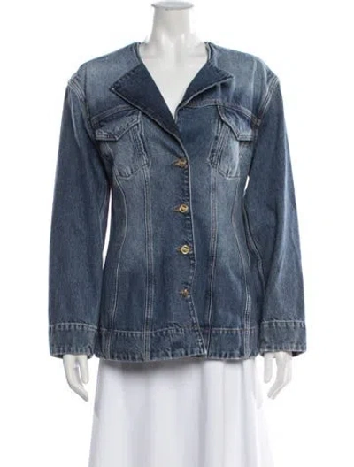 Pre-owned Ganni Denim Jacket In Blue