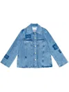 GANNI GANNI DENIM JACKET IN ORGANIC COTTON WITH LOGO