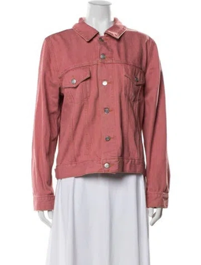 Pre-owned Ganni Denim Jacket In Pink