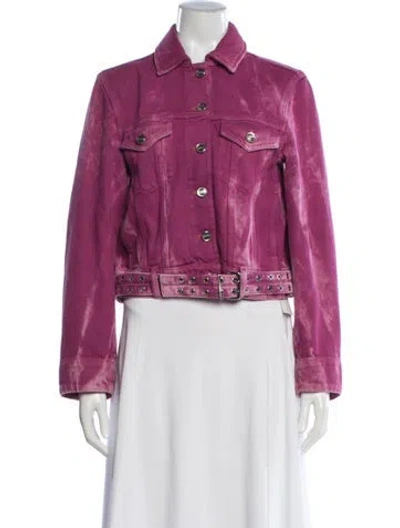 Pre-owned Ganni Denim Jacket In Pink