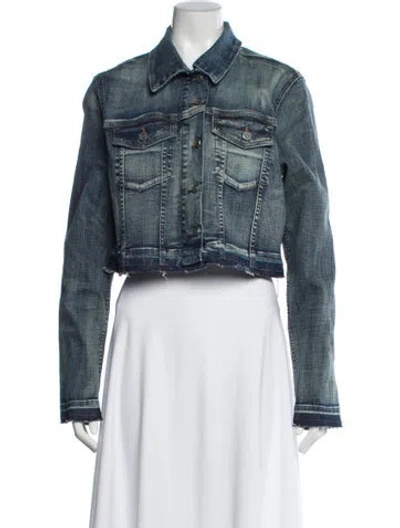 Pre-owned Ganni Denim Jacket W/ Tags In Blue