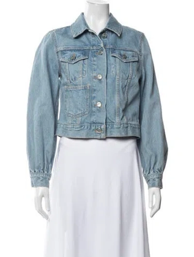 Pre-owned Ganni Denim Jacket W/ Tags In Blue