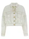 Ganni Denim Jacket Casual Jackets And Parka In White