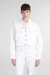 Ganni Denim Jacket Casual Jackets And Parka In White