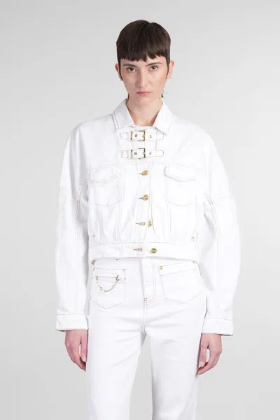 Ganni Denim Jackets In White