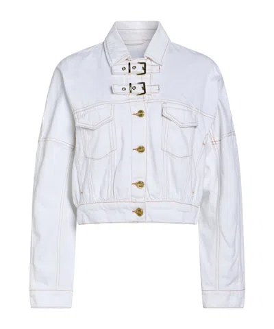 Ganni Denim Jackets In White