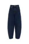 Ganni Rigid Stary Horseshoe Jean In Darkbluestone