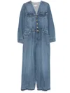 Ganni Denim Jumpsuit In Blue