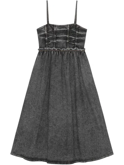 GANNI DENIM MIDI DRESS