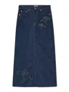 GANNI DENIM MIDI SKIRT