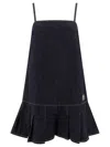 Ganni Dark Blue Denim Mini Dress