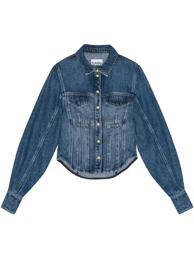 Ganni Klassisches Jeanshemd In Blau