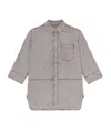 Ganni Gray Oversized Future Denim Shirt In Gray