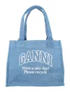 Ganni Denim Shopping Bag In Denim