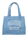 Ganni Denim Shopping Bag
