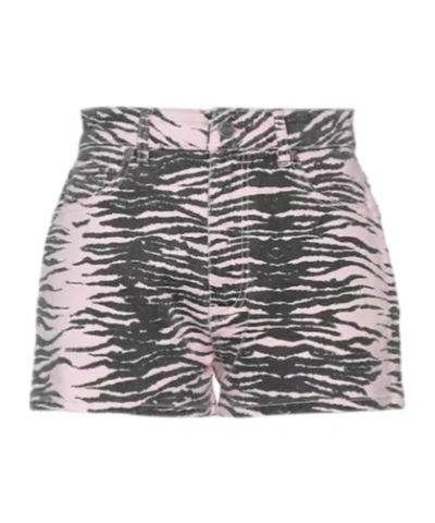 Ganni Denim Shorts In Multi
