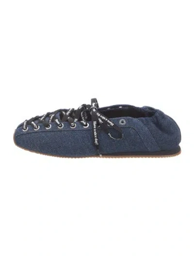 Pre-owned Ganni Denim Sneakers In Blue