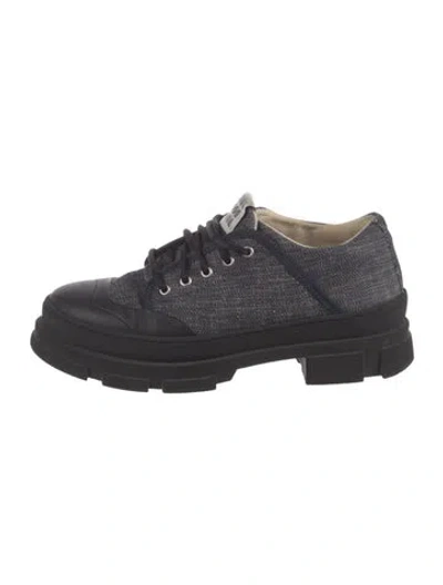 Pre-owned Ganni Denim Sneakers In Blue