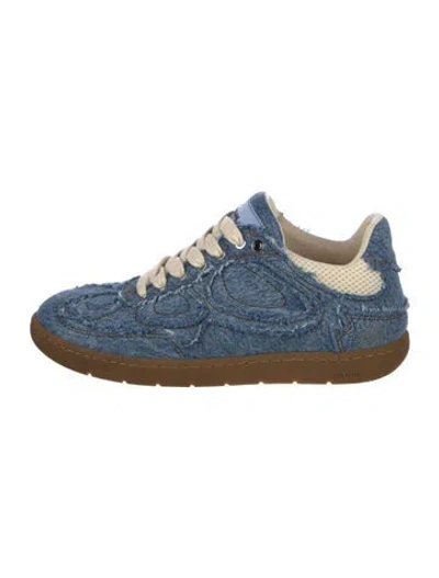 Pre-owned Ganni Denim Sneakers In Blue