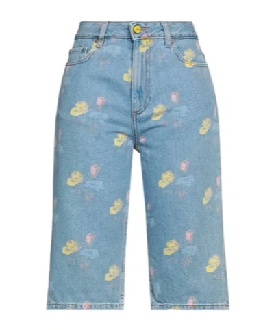 Ganni Denim Trousers In Blue