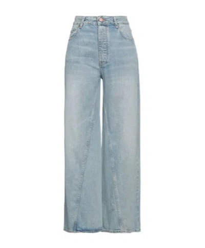 Ganni Denim Trousers In Blue