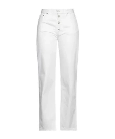 Ganni Denim Trousers In White
