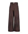 Ganni Denim Trousers With Belt Loops