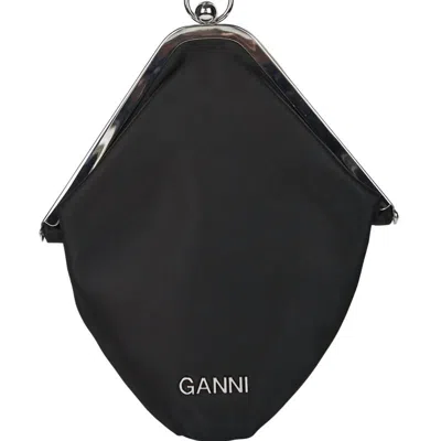 Ganni Diamond Bangle Clutch In Black