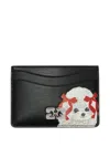 Ganni Dog Appliqué Card Holder In Black