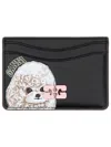 Ganni Women Bou Animals Cards Holder In Black