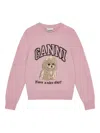 Ganni Dog Sweater In Pink