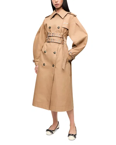 GANNI DOUBLE BELT TRENCH COAT