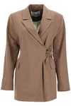 GANNI DOUBLE-BREASTED BLAZER WITH