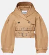 Ganni Jacke Aus Baumwolle In Beige