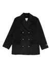 Ganni Double-breasted Jacket In Black