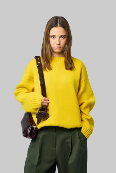 Ganni Double Knit Oversized Sweater In Multi