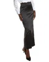 Ganni Double Satin Maxi Skirt In Black