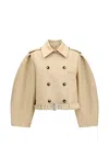 Ganni Double-breasted Belted Jacket In Multi