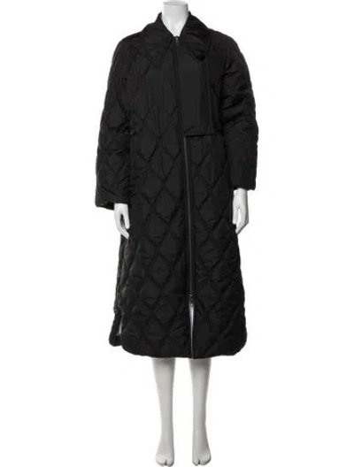 Pre-owned Ganni Down Coat In Black