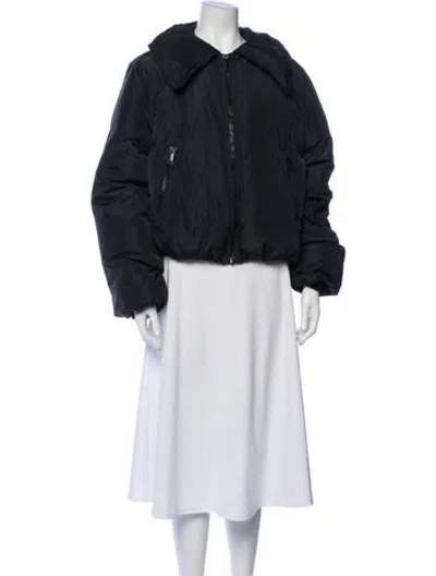 Pre-owned Ganni Down Jacket In Black