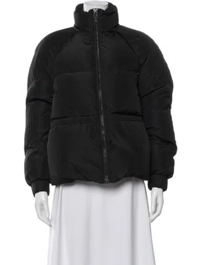 Pre-owned Ganni Down Jacket In Black