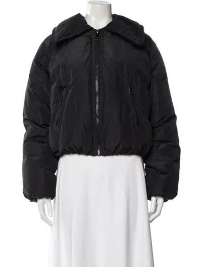 Pre-owned Ganni Down Jacket In Gray